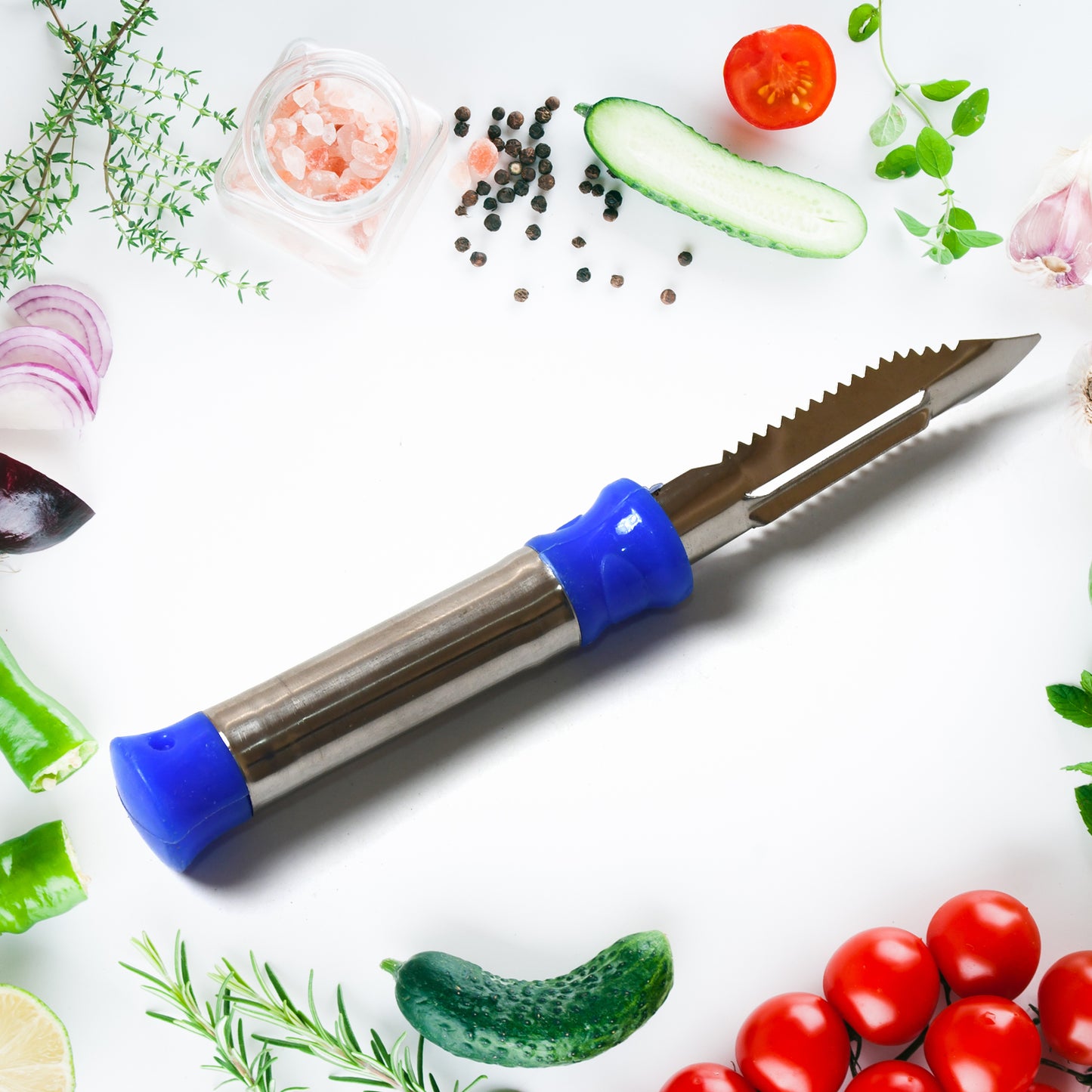 2-in-1 Multi-Purpose Stainless Steel Peeler – Perfect for Peeling and Shredding