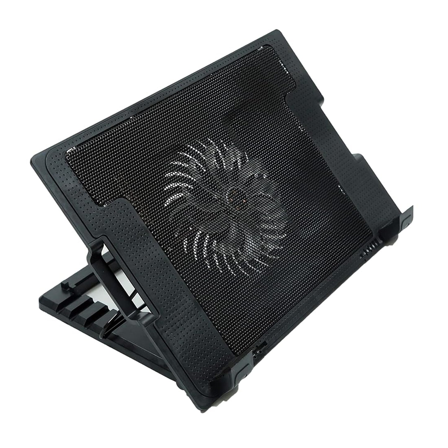 Laptop Cooling Pad with Fan – 5 Height Adjustable, Dual USB Ports, Ultra Slim Design | Portable Laptop Stand & Cooler