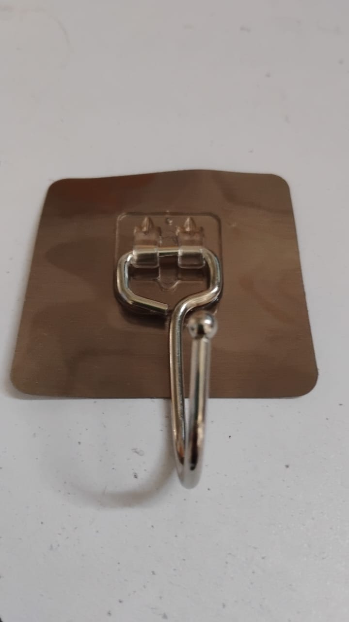 Heavy Duty Self-Adhesive Wall Hooks – Stainless Steel, 10KG Capacity | Multipurpose Home Storage