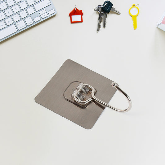 Heavy Duty Self-Adhesive Wall Hooks – Stainless Steel, 10KG Capacity | Multipurpose Home Storage