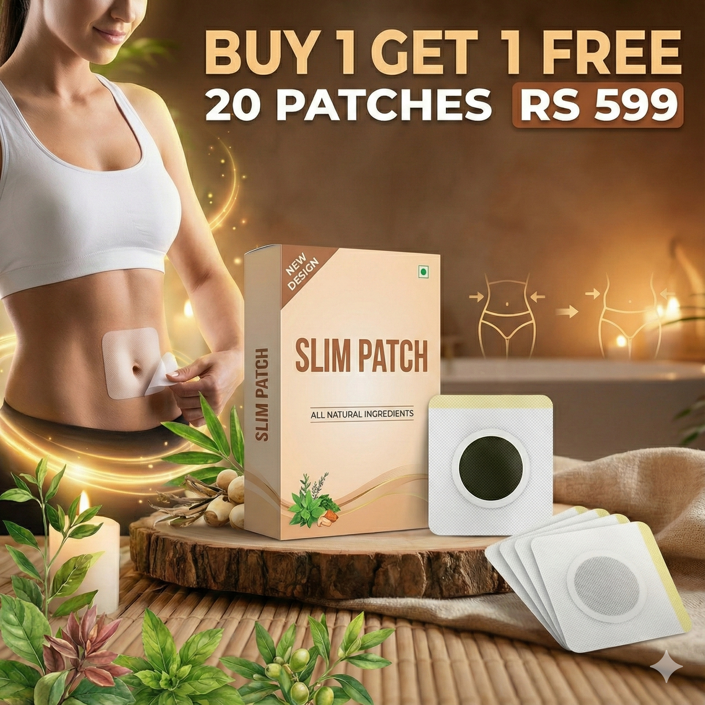 Weight Loss Slim Patch - Buy 1 Get 1 Free 20 Patches