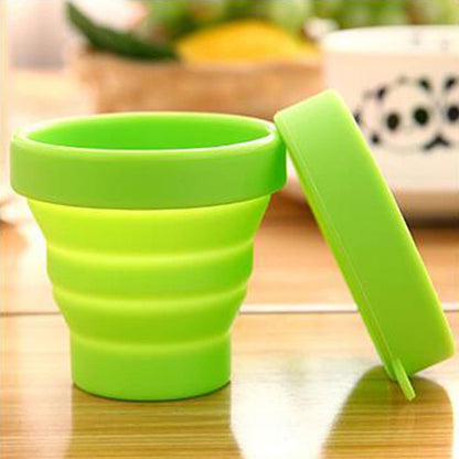 Round Silicone Foldable Travel Mug – Lightweight & Collapsible for On-the-Go Use