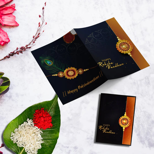 Rakhi Gift Box With Pooja Items And Chocolate