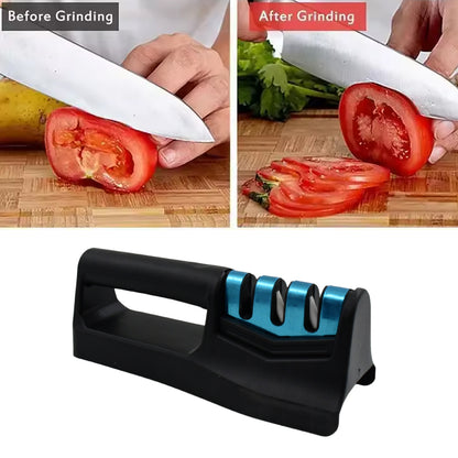 9in1 Knife Sharpener with Vegetable Chopper & Fish Scale Remover – Multi Functional Kitchen Tool for Chefs & Home Cooks
