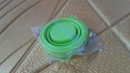 Round Silicone Foldable Travel Mug – Lightweight & Collapsible for On-the-Go Use