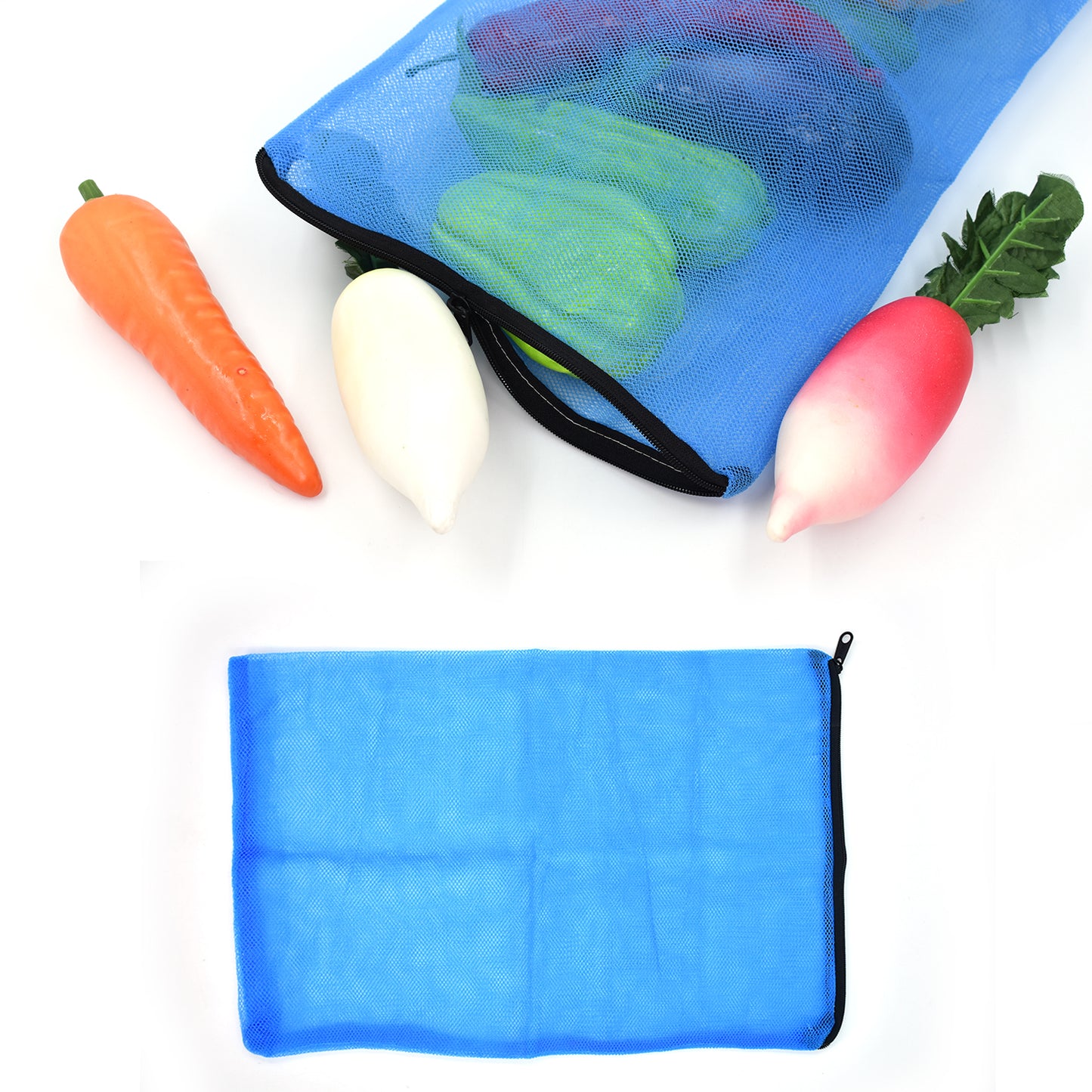 Food Covers Fridge Storage Bag – Zipper Closure, Nylon Mesh for Fruits & Vegetables