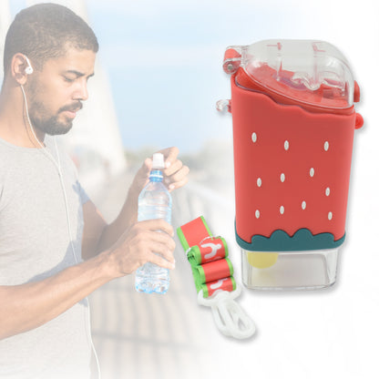 Ice Cream Shaped Water Bottle for Kids – Cute Popsicle Design, BPA Free, Leakproof, with Adjustable Shoulder Strap (300 ML)