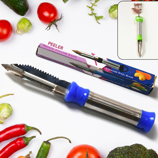 2-in-1 Multi-Purpose Stainless Steel Peeler – Perfect for Peeling and Shredding
