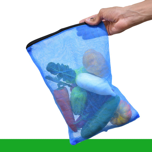 Food Covers Fridge Storage Bag – Zipper Closure, Nylon Mesh for Fruits & Vegetables